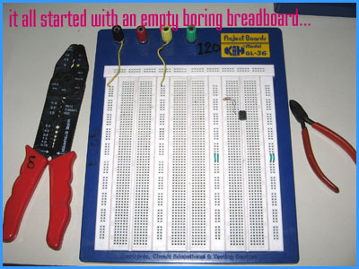empty breadboard