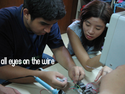 eyes on wire